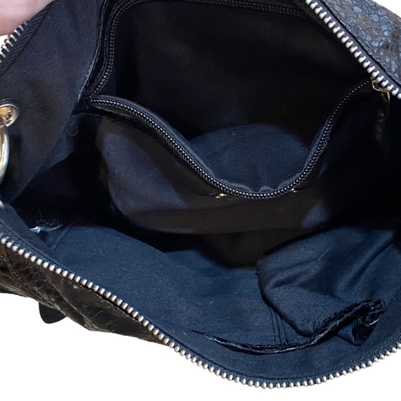 botkier NWOT black snake scales chain strap under the shoulder bag - Picture 4 of 11